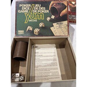 Yum Poker Dice Game English / French Parker Brothers  1970s Vintage Yahtzee